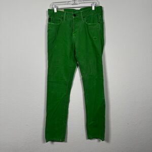 Abercrombie & Fitch Jeans Mens 31x32 Green The A & F Skinny Button Fly Jeans